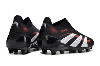 Adidas Predator Elite Laceless FG Firm Ground Soccer Cleats - Black/Red/White