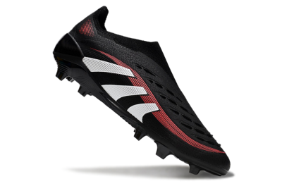 Adidas Predator Elite Laceless FG Firm Ground Soccer Cleats - Black/Red/White