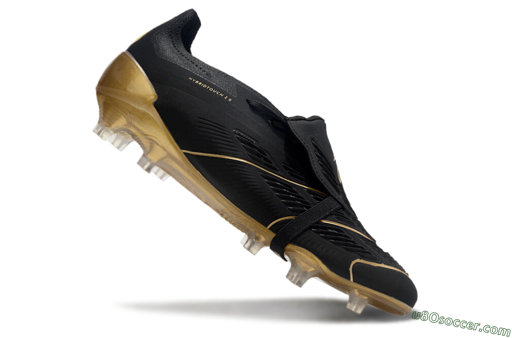 Adidas Predator Elite Foldover Tongue FG Firm Ground Soccer Cleats - Black/Gold 5