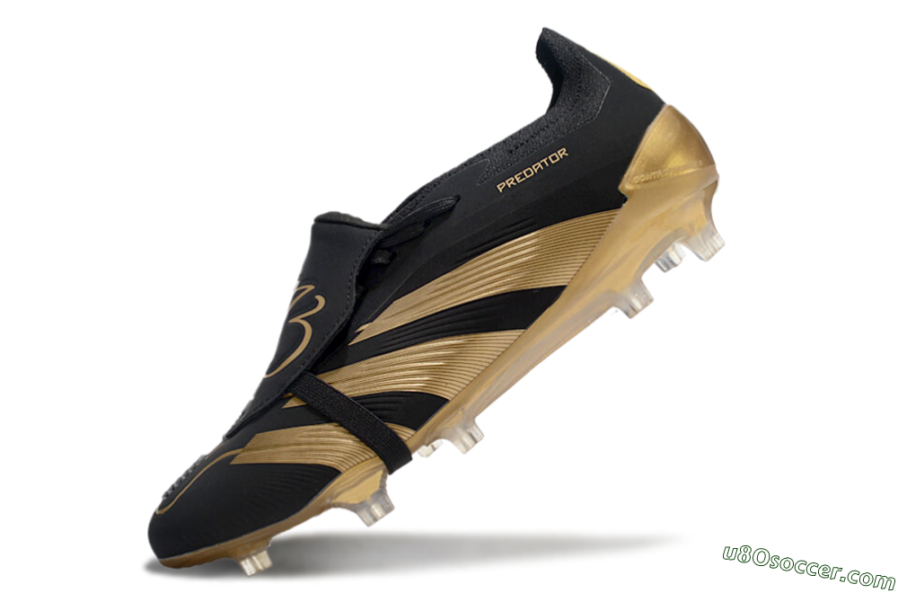 Adidas Predator Elite Foldover Tongue FG Firm Ground Soccer Cleats - Black/Gold 6