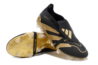 Adidas Predator Elite Foldover Tongue FG Firm Ground Soccer Cleats - Black/Gold