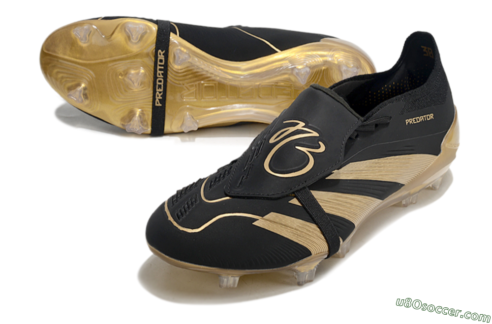 Adidas Predator Elite Foldover Tongue FG Firm Ground Soccer Cleats - Black/Gold 3