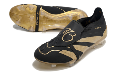 Adidas Predator Elite Foldover Tongue FG Firm Ground Soccer Cleats - Black/Gold