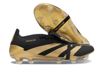 Adidas Predator Elite Foldover Tongue FG Firm Ground Soccer Cleats - Black/Gold