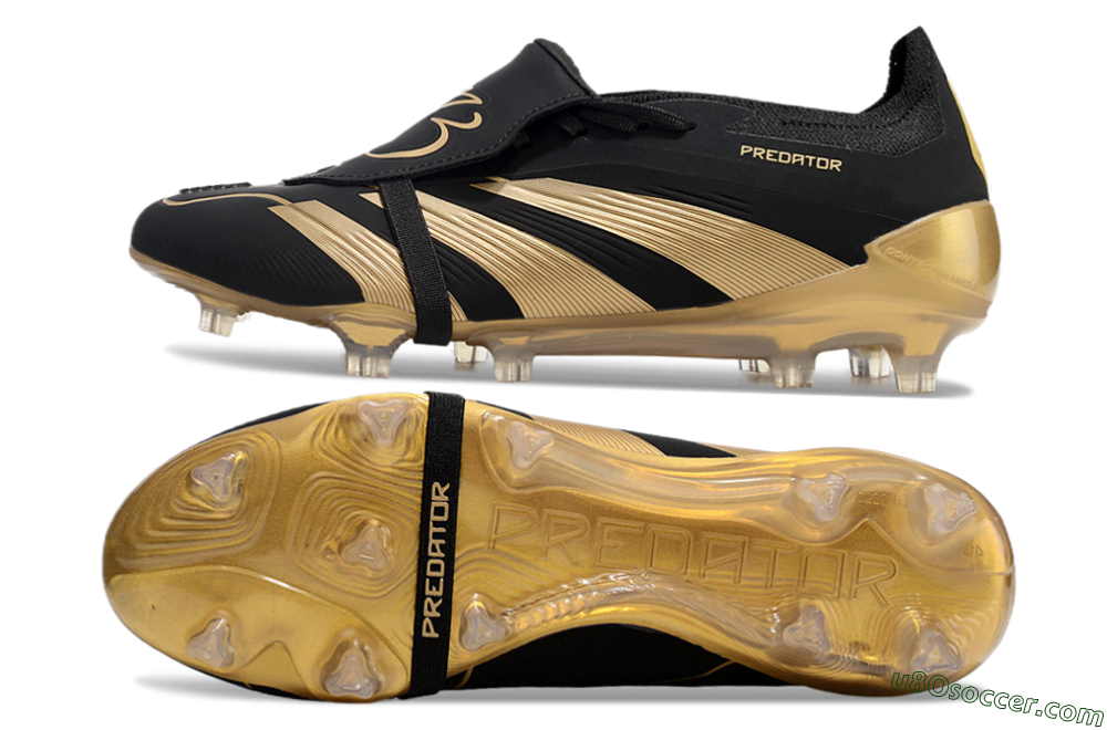 Adidas Predator Elite Foldover Tongue FG Firm Ground Soccer Cleats - Black/Gold 0