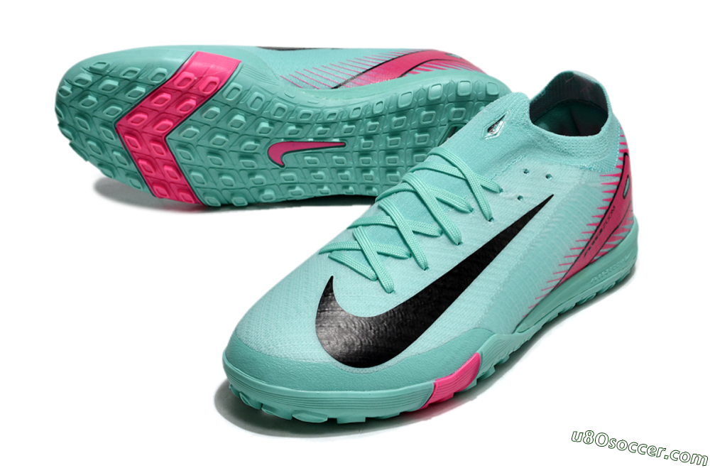 Nike Air Zoom Mercurial Vapor 16 Elite TF Artificial Turf Soccer Shoes - Jade/Black/Red 3