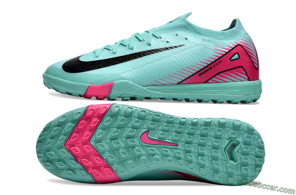 Nike Air Zoom Mercurial Vapor 16 Elite TF Artificial Turf Soccer Shoes - Jade/Black/Red 0