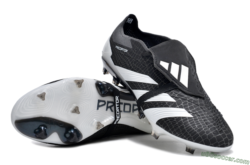 Adidas Predator Elite Foldover Tongue FG Firm Ground Soccer Cleats - Black/White 2