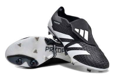 Adidas Predator Elite Foldover Tongue FG Firm Ground Soccer Cleats - Black/White