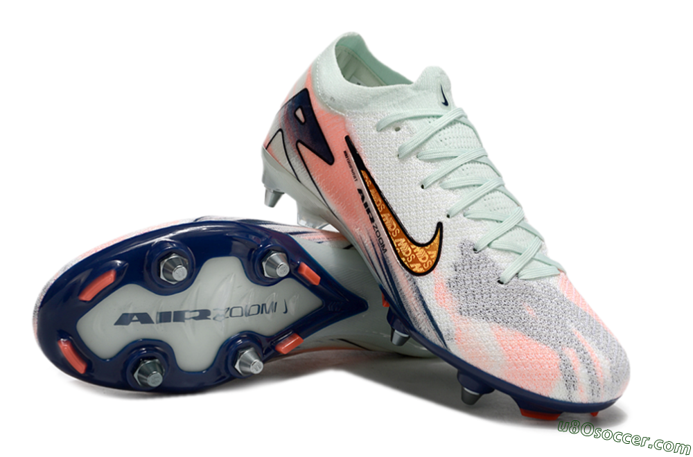 Nike Air Zoom Mercurial Vapor 16 Elite SG Soft Ground Soccer Cleats - Jade/Gold/Blue 3