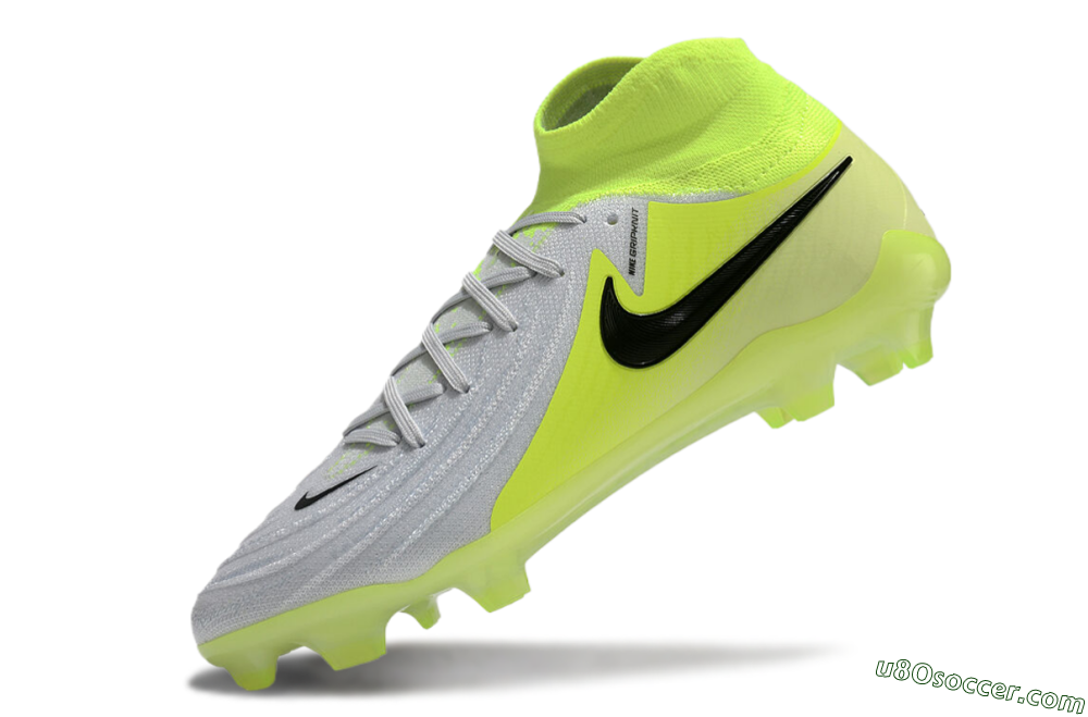 Nike Phantom Luna Elite FG Firm Ground Soccer Cleats - Grey/Yellow/Black 5