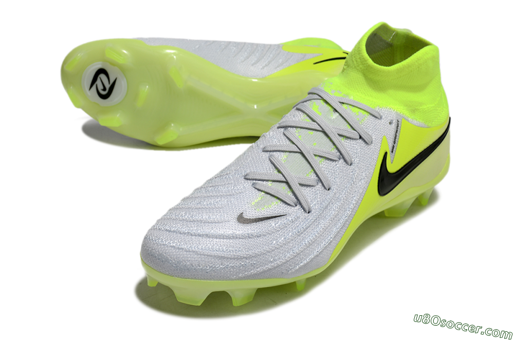 Nike Phantom Luna Elite FG Firm Ground Soccer Cleats - Grey/Yellow/Black 3