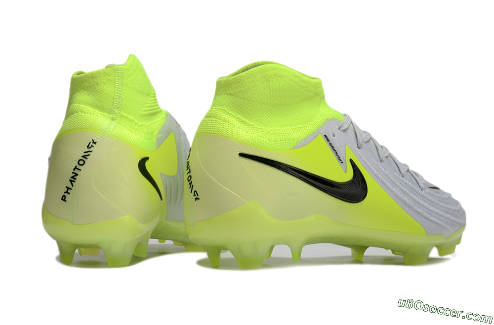 Nike Phantom Luna Elite FG Firm Ground Soccer Cleats - Grey/Yellow/Black 6
