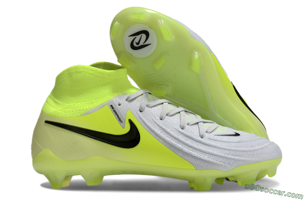 Nike Phantom Luna Elite FG Firm Ground Soccer Cleats - Grey/Yellow/Black 1