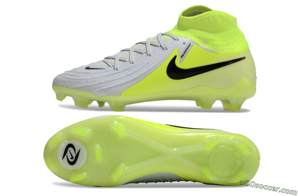 Nike Phantom Luna Elite FG Firm Ground Soccer Cleats - Grey/Yellow/Black 0