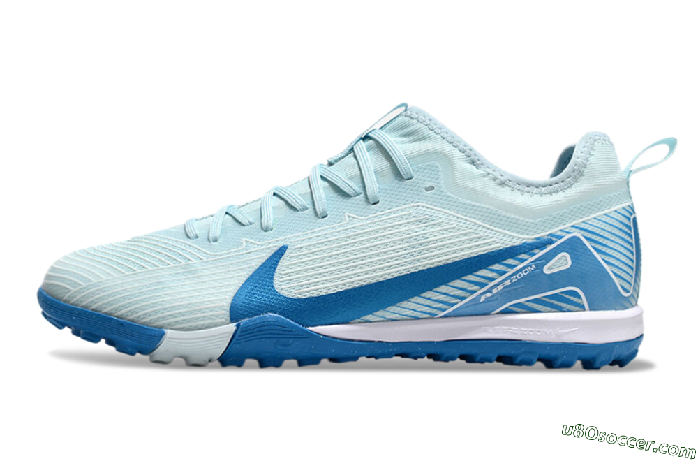 Nike Air Zoom Mercurial Vapor 16 Elite TF Artificial Turf Soccer Shoes - Jade/Blue/White 2