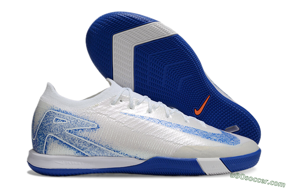 Nike Air Zoom Mercurial Vapor 16 Elite IC Indoor & Futsal Soccer Shoes - Beige/Blue/White 1