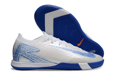 Nike Air Zoom Mercurial Vapor 16 Elite IC Indoor & Futsal Soccer Shoes - Beige/Blue/White