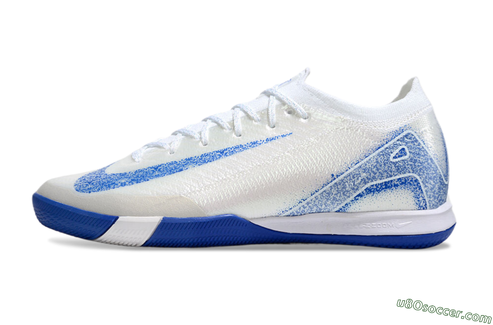 Nike Air Zoom Mercurial Vapor 16 Elite IC Indoor & Futsal Soccer Shoes - Beige/Blue/White 2