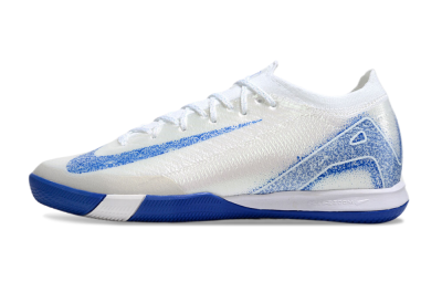Nike Air Zoom Mercurial Vapor 16 Elite IC Indoor & Futsal Soccer Shoes - Beige/Blue/White