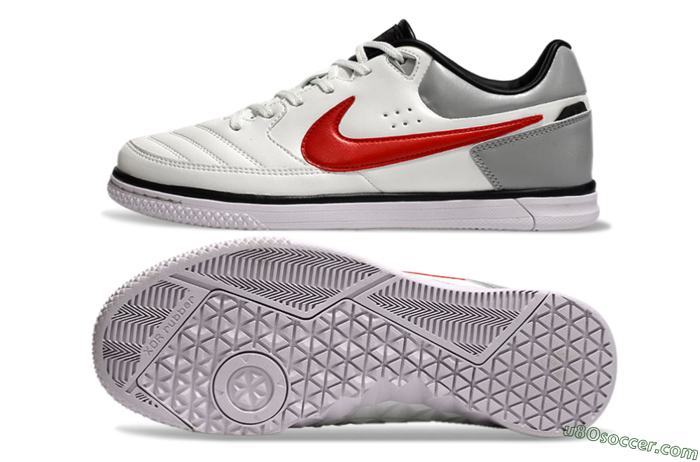 Nike Street Gato IC Indoor & Futsal Soccer Shoes - White/Red
