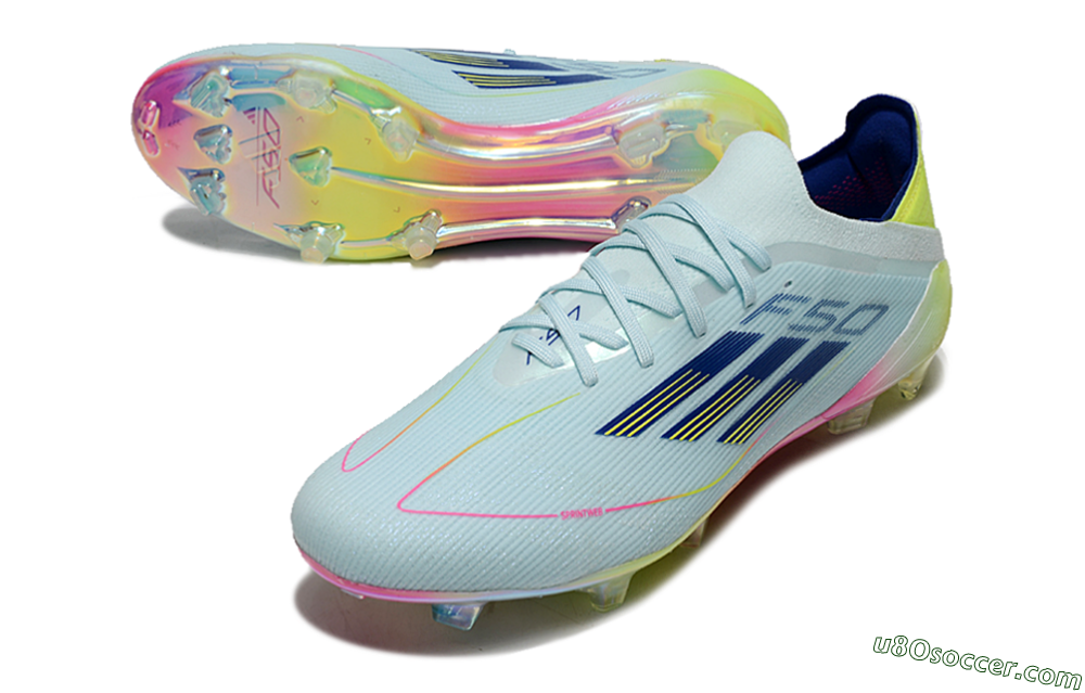 Adidas F50 Elite FG Firm Ground Soccer Cleats - Jade/Blue/Gold/Pink 3