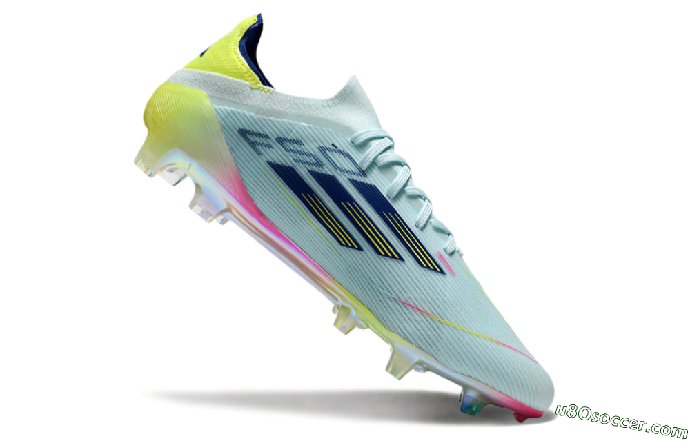 Adidas F50 Elite FG Firm Ground Soccer Cleats - Jade/Blue/Gold/Pink 4