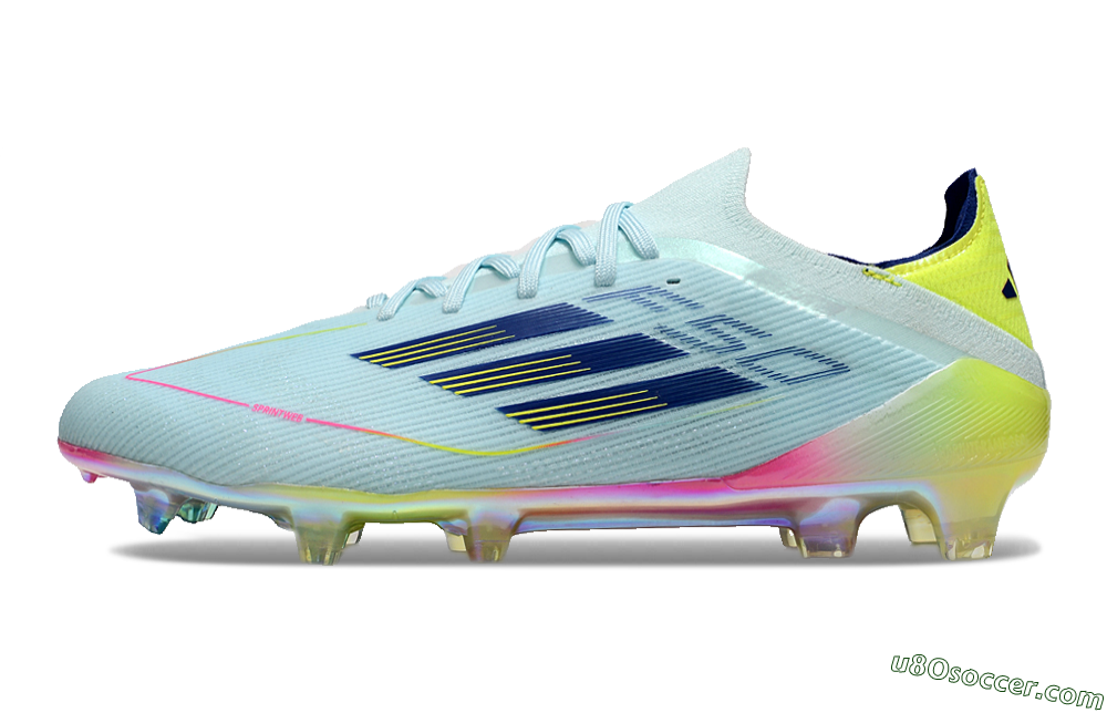 Adidas F50 Elite FG Firm Ground Soccer Cleats - Jade/Blue/Gold/Pink 2