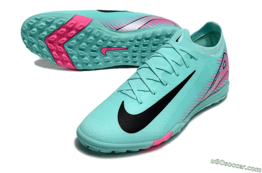 Nike Air Zoom Mercurial Vapor 16 Elite TF Artificial Turf Soccer Shoes - Jade/Black/Pink 3