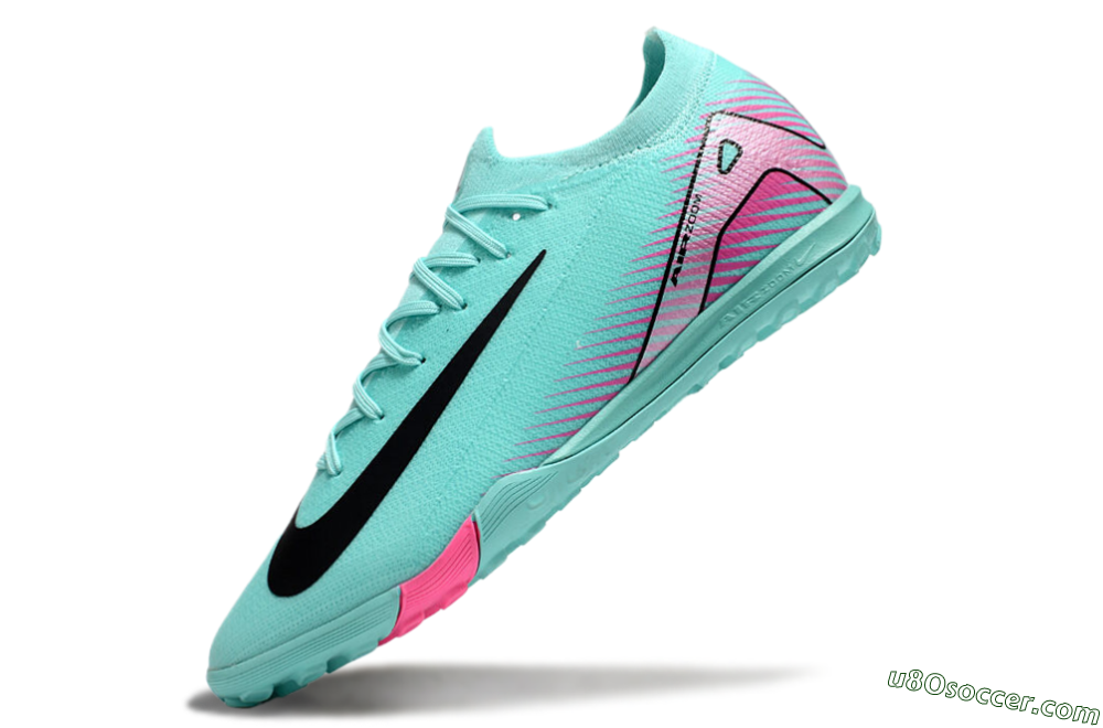 Nike Air Zoom Mercurial Vapor 16 Elite TF Artificial Turf Soccer Shoes - Jade/Black/Pink 5