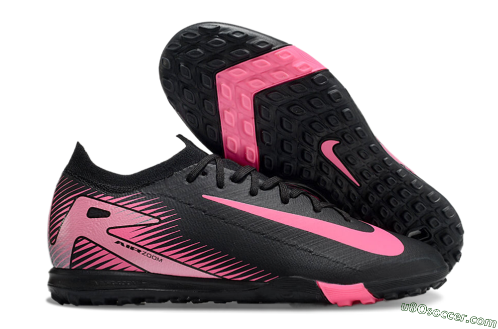 Nike Air Zoom Mercurial Vapor 16 Elite TF Artificial Turf Soccer Shoes - Black/Pink 1