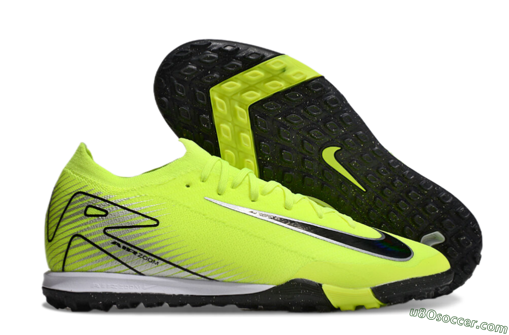 Nike Air Zoom Mercurial Vapor 16 Elite TF Artificial Turf Soccer Shoes - Yellow/Black/Silver 1