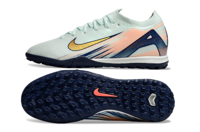 Nike Air Zoom Mercurial Vapor 16 Elite TF Artificial Turf Soccer Shoes - Jade/Gold/Blue