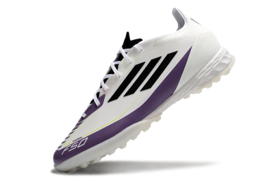 Adidas F50 Elite TF Artificial Turf Soccer Shoes - White/Black/Purple