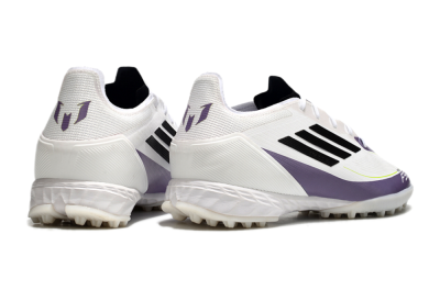 Adidas F50 Elite TF Artificial Turf Soccer Shoes - White/Black/Purple