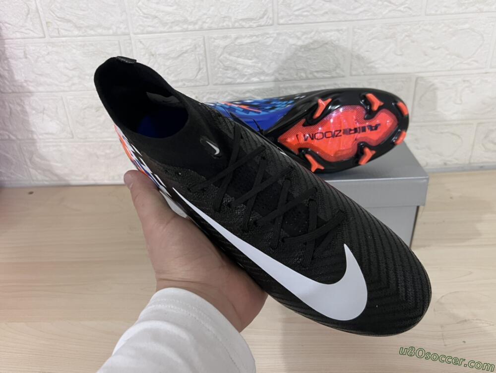Nike Air Zoom Mercurial Superfly 10 Elite FG Firm Ground Soccer Cleats - Black/Blue/Orange