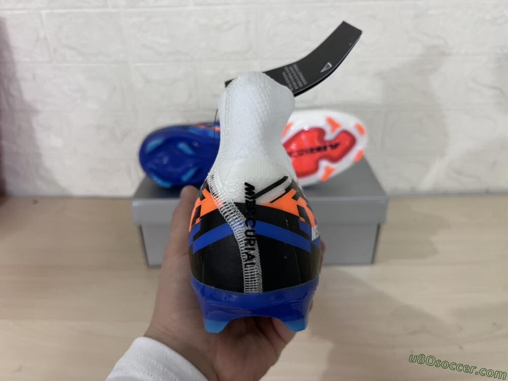 Nike Air Zoom Mercurial Superfly 10 Elite FG Firm Ground Soccer Cleats - White/Blue/Orange
