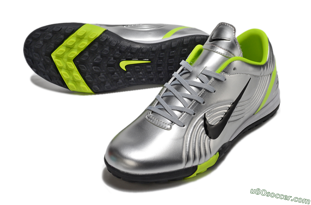 Nike Zoom Mercurial Vapor 1 Rgn SE TF Artificial Turf Soccer Shoes - Silver/Black/Yellow 3