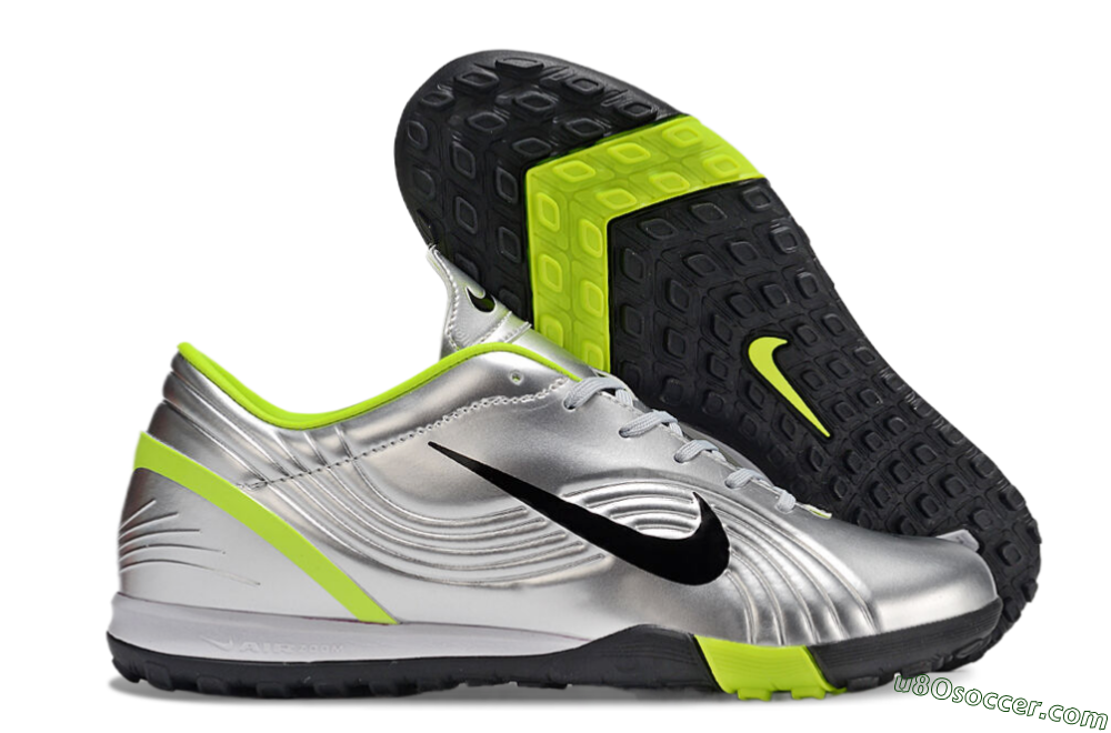 Nike Zoom Mercurial Vapor 1 Rgn SE TF Artificial Turf Soccer Shoes - Silver/Black/Yellow 1
