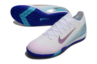 Nike Air Zoom Mercurial Vapor 16 Elite TF Artificial Turf Soccer Shoes - White/Purple/Blue
