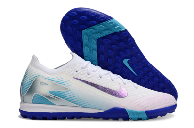 Nike Air Zoom Mercurial Vapor 16 Elite TF Artificial Turf Soccer Shoes - White/Purple/Blue