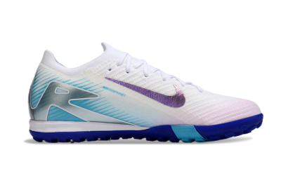 Nike Air Zoom Mercurial Vapor 16 Elite TF Artificial Turf Soccer Shoes - White/Purple/Blue
