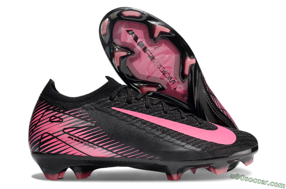 Nike Air Zoom Mercurial Vapor 16 Elite FG Firm Ground Soccer Cleats - Black/Pink 1