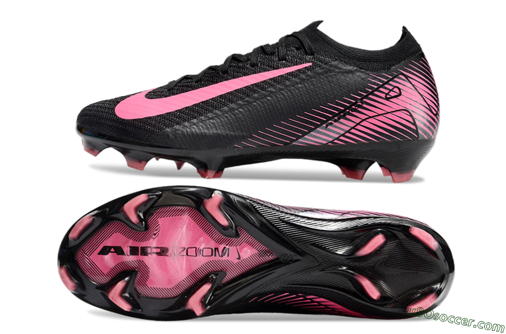 Nike Air Zoom Mercurial Vapor 16 Elite FG Firm Ground Soccer Cleats - Black/Pink 0