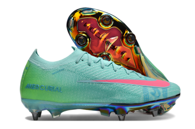 Nike Air Zoom Mercurial Vapor 16 Elite SG Soft Ground Soccer Cleats - Jade/Pink/Gold