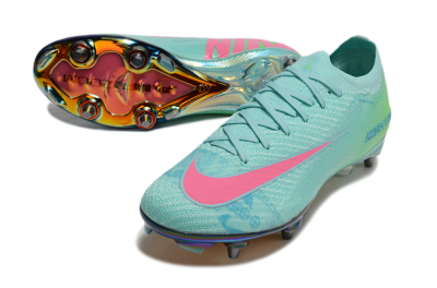 Nike Air Zoom Mercurial Vapor 16 Elite SG Soft Ground Soccer Cleats - Jade/Pink/Gold