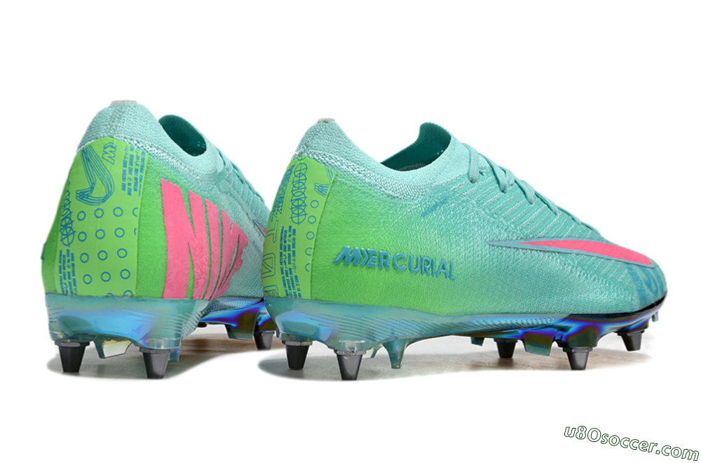 Nike Air Zoom Mercurial Vapor 16 Elite SG Soft Ground Soccer Cleats - Jade/Pink/Gold 6