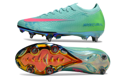 Nike Air Zoom Mercurial Vapor 16 Elite SG Soft Ground Soccer Cleats - Jade/Pink/Gold