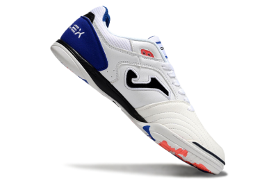 Joma Top Flex IC Indoor & Futsal Soccer Shoes - White/Red/Blue