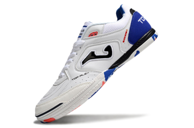 Joma Top Flex IC Indoor & Futsal Soccer Shoes - White/Red/Blue